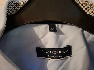 CASAMODA Herren Freizeithemd Kurzarm Blau Gr. 49 Comfort Fit Baumwolle