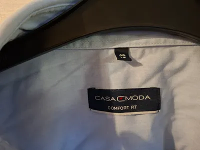 CASAMODA Freizeithemd Herren Kurzarm Blau Gr. 48 Comfort Fit Baumwolle