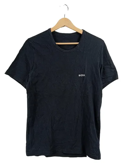 BOSS Herren T-Shirt Basic Kurzarm Schwarz Gr. 48, M Logo Baumwolle