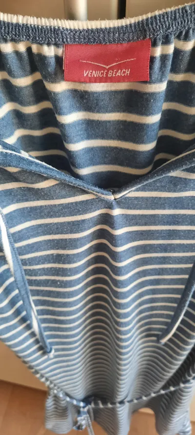 Venice Beach Damen Sommerkleid Gr. 34 XS Blau Weiß Gestreift Maritim