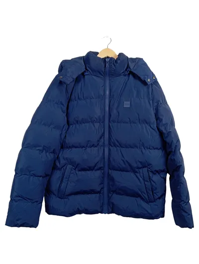 BOSS Urban Classics Steppjacke Herren Gr. L Blau Winterjacke Kapuze
