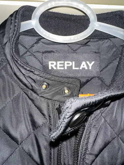 Replay Herren Steppjacke Schwarz Gr. 50 L Übergangsjacke Gesteppt