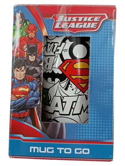 Justice League To Go Becher Metall 350ml DC Comics Superman Batman Flash
