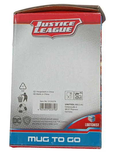 Justice League To Go Becher Metall 350ml DC Comics Superman Batman Flash