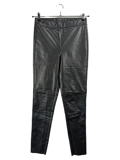 LeComte Damen Kunstlederhose Schwarz Gr. 36 W28 S