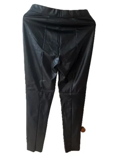 LeComte Damen Kunstlederhose Schwarz Gr. 36 W28 S