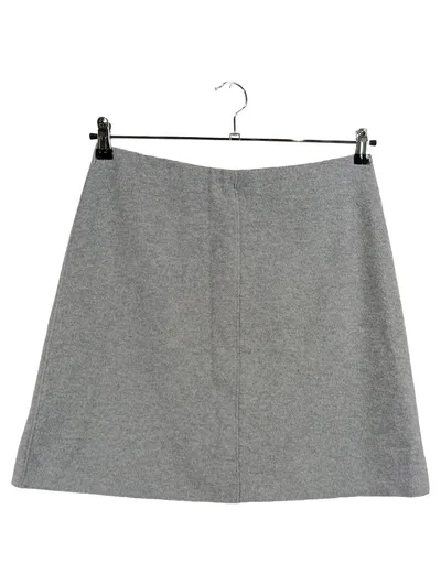 Marc Cain Damen A-Linienrock Grau Gr. 40 Wolle Midirock Meliert Business