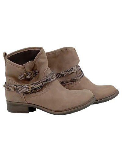 Obsel Damen Stiefeletten Beige Gr. 37 Casual Boots