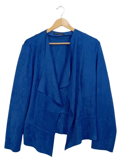 Betty Barclay Damen Leichte Jacke Blau Gr. 42 XL Viskose Elegant