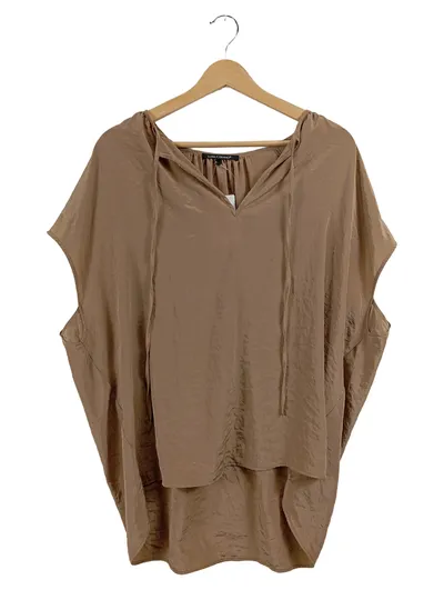 Luisa Cerano Damen Bluse Shirt Braun Gr. 44 XXL Oversized