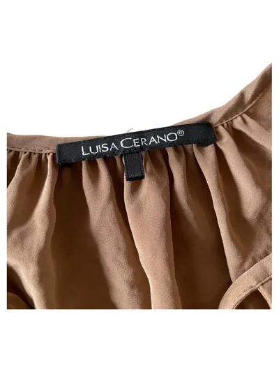 Luisa Cerano Damen Bluse Shirt Braun Gr. 44 XXL Oversized