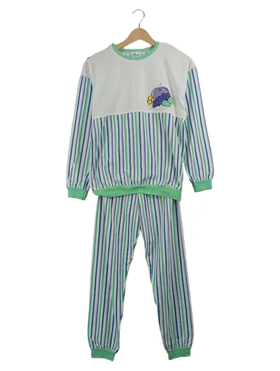 Schiesser Kinder Schlafanzug Pyjama Set Gr. 164 Gestreift Frucht Retro