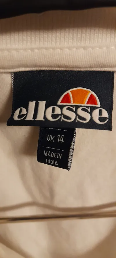 ellesse Damen Polo Blusenkleid Ärmellos Weiß Gr. 42 XL Sportkleid