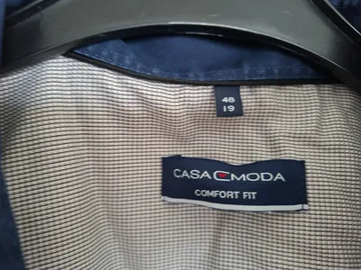 CASAMODA Herren Freizeithemd Kurzarm kariert Grau Gr. 48 Comfort Fit