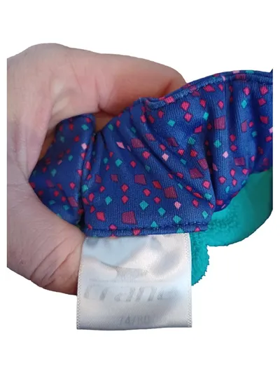 Crane Skihose Kinder Gr. 74-80 Blau Gemustert Winterhose Schneehose