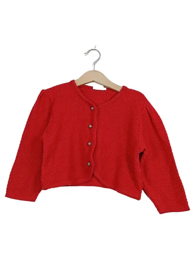 Isar-Trachten Strickjacke Kinder Mädchen Rot Gr. 104 Trachtenjacke