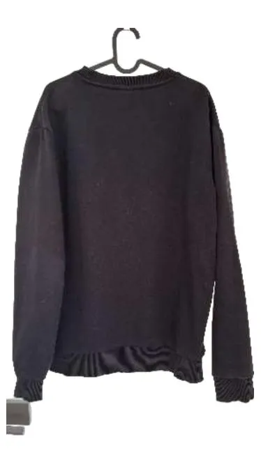 ellesse Sweatshirt Herren Gr. L Schwarz Rundhals Stickerei Logo