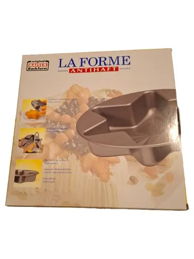 Kaiser La Forme Antihaft Backform Stern 28 cm Grau Metall Kuchenform