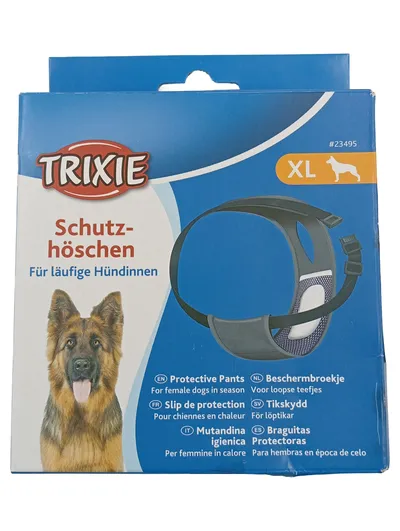 TRIXIE Schutzhöschen läufige Hündinnen XL Grau Hygienehose Hund