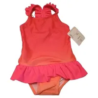 Billieblush Badeanzug Mädchen Gr. 86 Pink Farbverlauf Rüschen 1