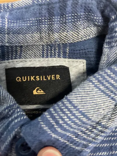 Quiksilver Kinder Freizeithemd Gr. 122, 128 Blau Kariert Casual