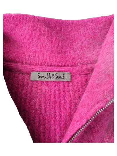Smith & Soul Damen Pullover Pink Gr. M Reißverschluss Casual
