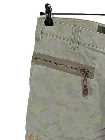 Replay Herren Cargohose Camouflage Grün Stickerei Gr. 44 W32