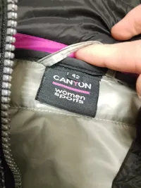 Canyon Steppjacke Damen Grau Gr. 42 XL Gesteppt Kapuze Outdoor 2