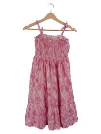 Creamie Mädchen Sommerkleid Pink Blumenmuster Gr. 152 Viskose Trägerkleid 1