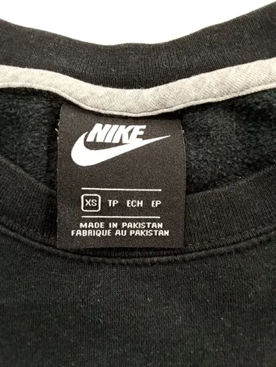 Nike Damen Sweatshirt Pullover Grau Logo Sportlich Gr. XS