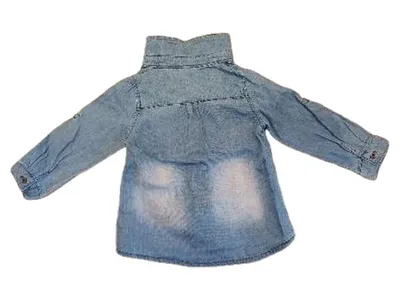 Hello Kitty Jeansbluse Kinder Mädchen Blau Gr. 80 Casual
