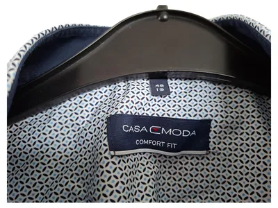 CASAMODA Business Hemd Herren Kurzarm Weiß Comfort Fit Gr. 48 M