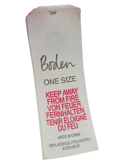 Boden Schal Kariert Mehrfarbig Fransen Polyacryl Casual Damen