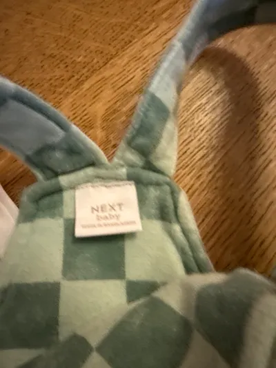 Next Baby Set Kurzarmshirt Latzhose Kariert Grün Kinder Gr. 80