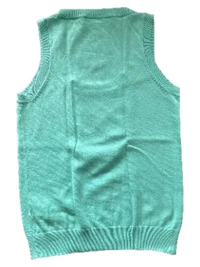 ZARA Damen Strick Pullunder Gr. M Türkis Baumwolle Ärmellos Top