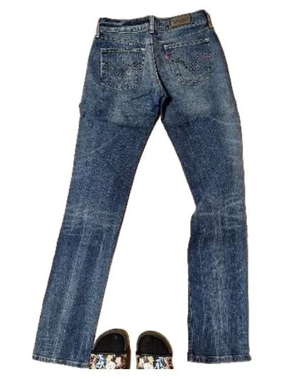 Levi's 571 Jeans Slim Fit Damen Größe 28 W28 L34 Blau