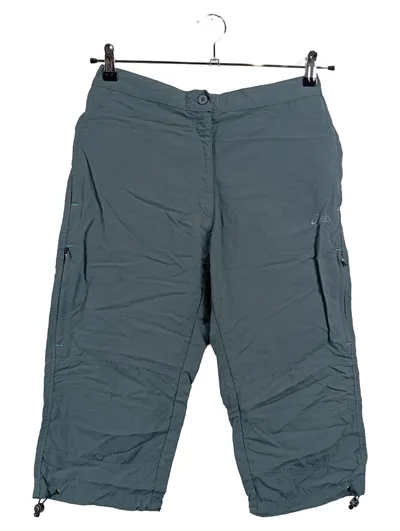 ASICS Cargohose Herren Größe M Petrol Sporthose 3/4 Nylon