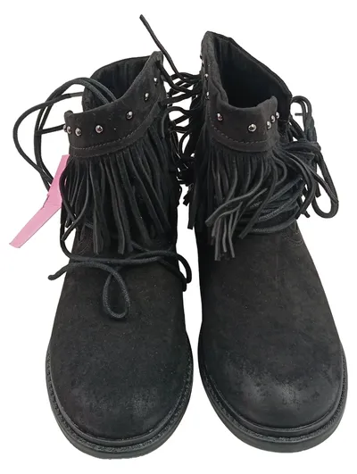 You Young Coveri Damen Stiefelette Fransen Nieten Schwarz Gr. 38 Boho