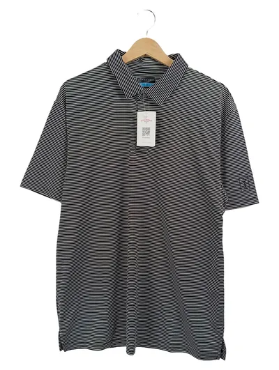 PGA TOUR Herren Polo Shirt gestreift Schwarz Gr. 50, L Sportlich