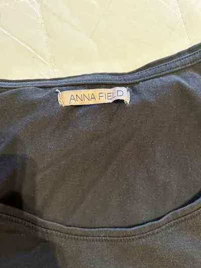 Anna Field Damen Top Tanktop Schwarz Gr. XL Basic Baumwolle