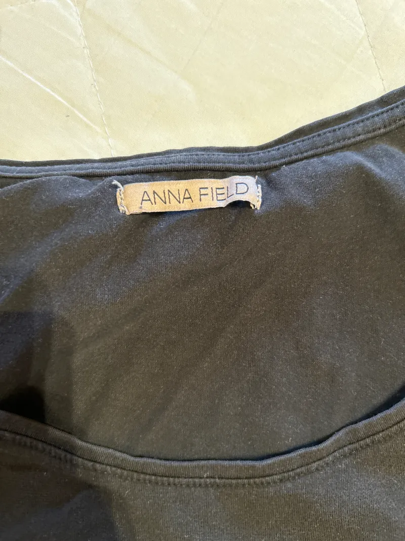 Anna Field Damen Top Tanktop Schwarz Gr. XL Basic Baumwolle 2