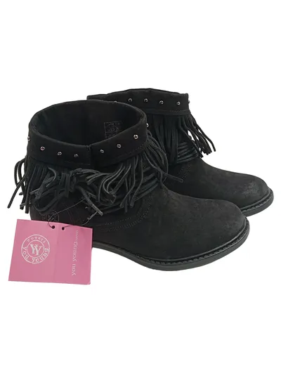 You Young Coveri Damen Stiefelette Fransen Nieten Schwarz Gr. 37 Boho