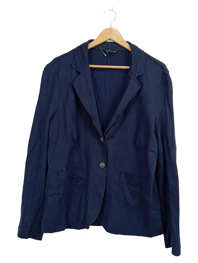 Bloomings Damen Blazer Blau Gr. 56 Casual Viskose