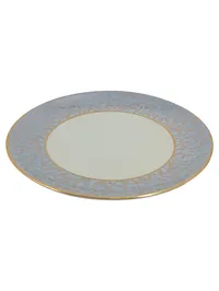 Bavaria Unterteller Porzellan Blau Goldrand Blattmuster 19cm Klassisch 1