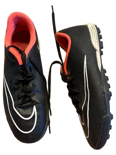 Nike Mercurial Vortex II TF Fußballschuhe Kinder Gr. 38,5 Schwarz Rot