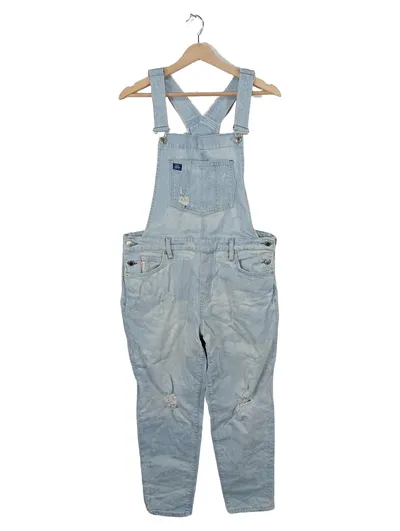 Superdry Damen Latzhose Jeans Denim Blau Gr. 42 W33 L27 Casual