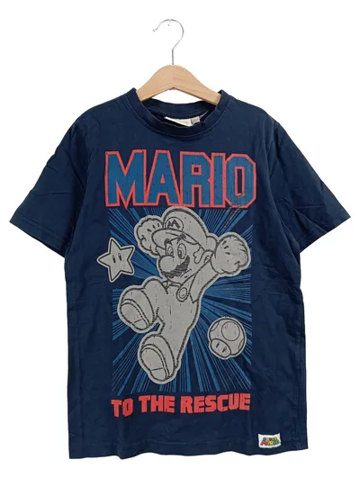 Nintendo Super Mario Fanshirt T-Shirt Kinder Blau Gr. 134 To The Rescue