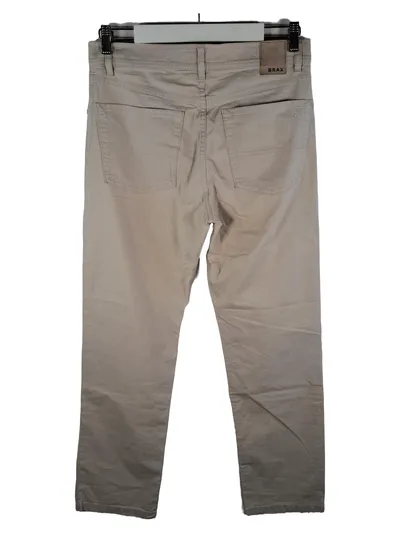 BRAX Carlos Herren Chino Stoffhose W32 L32 Beige 5-Pocket Casual