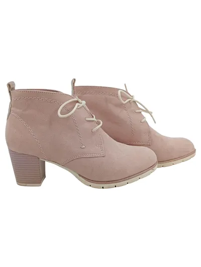 Marco Tozzi Damen Stiefeletten Schnürschuhe Rosa Gr. 38