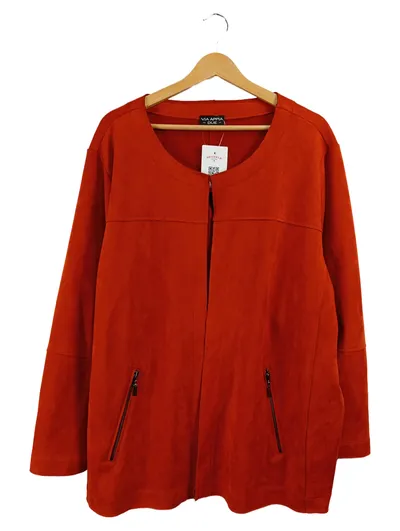 Via Appia Due Damen Lederjacke Orange Gr. 54 Elegant